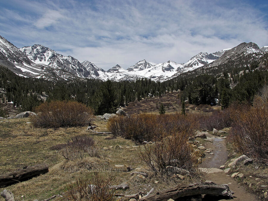 mountains to the south [Little Lakes Valley Trail, John Muir Wilderness, Inyo County, California]