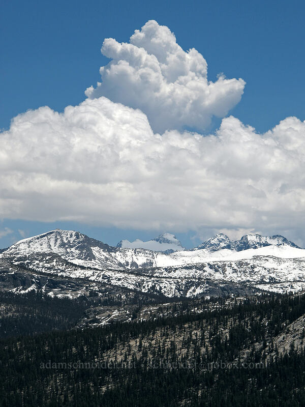 clouds over the Cathedral Range [Lembert Dome, Yosemite National Park, Tuolumne County, California]