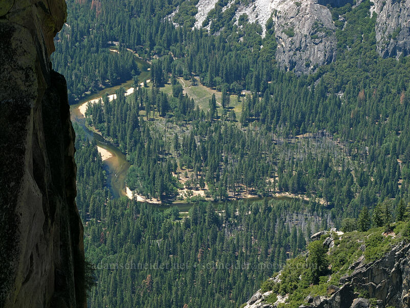 cliffs above Yosemite Valley [Taft Point, Yosemite National Park, Mariposa County, California]
