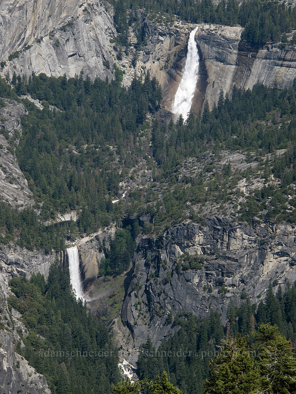 Nevada Falls & Vernal Falls [Glacier Point Trail, Yosemite National Park, Mariposa County, California]