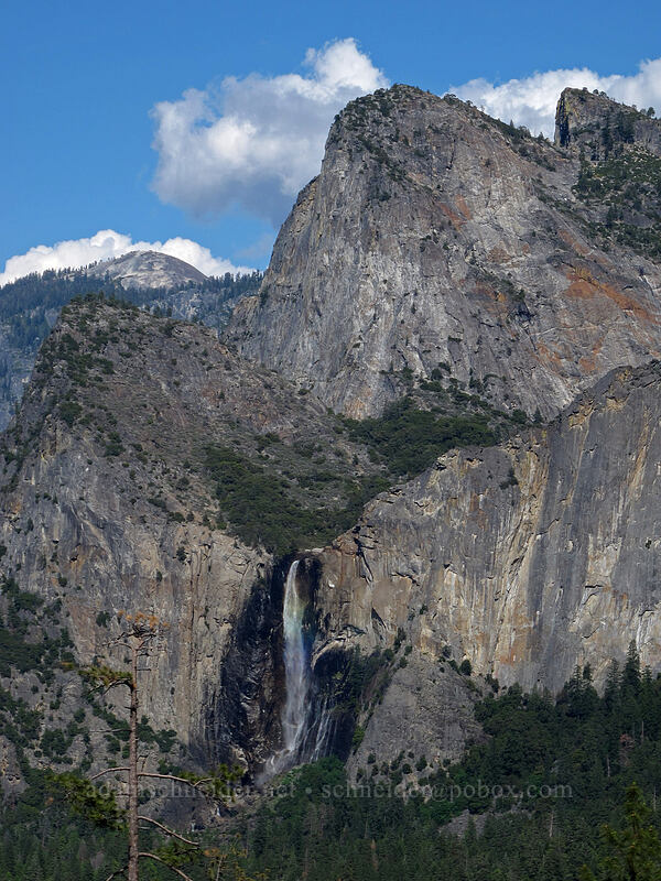 Cathedral Rocks & Bridalveil Falls [Tunnel View, Yosemite National Park, Mariposa County, California]