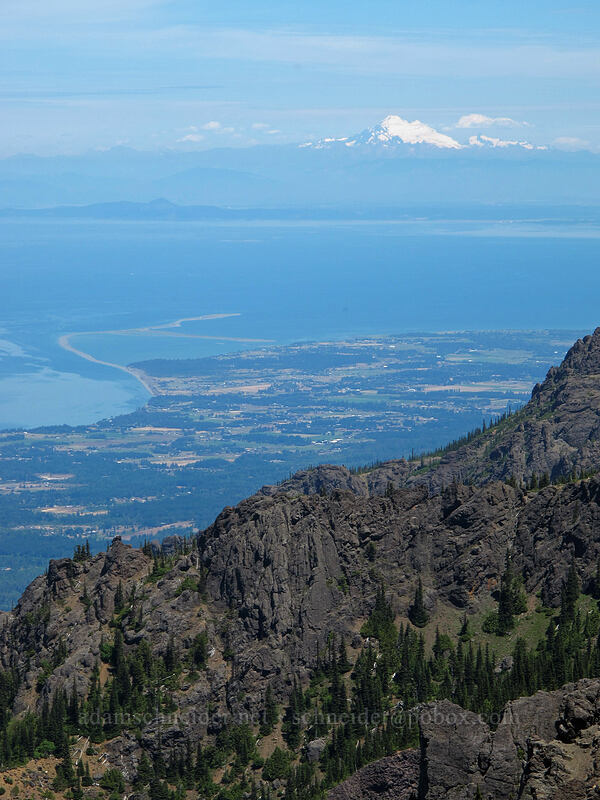 Mt. Baker & Dungeness Bay [Lake Angeles Trail, Olympic National Park, Clallam County, Washington]