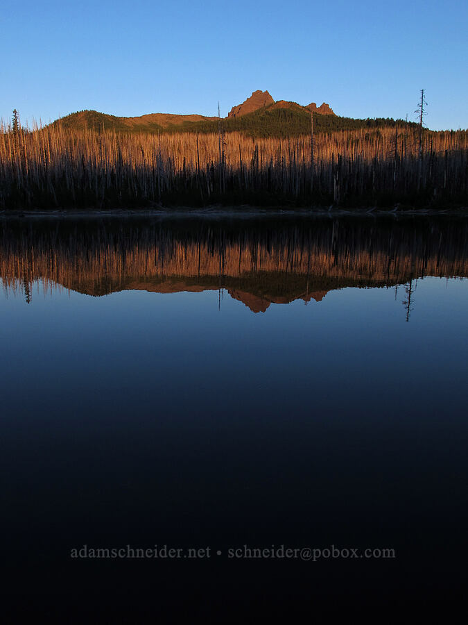 Three-Fingered Jack at sunrise [Jack Lake, Deschutes National Forest, Jefferson County, Oregon]