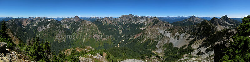 Alta Mountain panorama [Alta Mountain summit, Alpine Lakes Wilderness, Kittitas County, Washington]