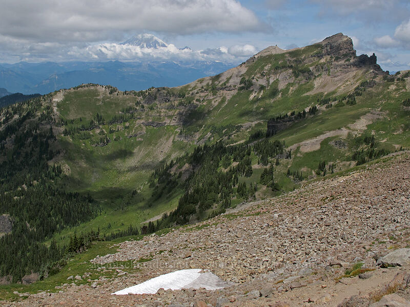 Johnson Peak & Mt. Rainier [Lily Basin Trail, Goat Rocks Wilderness, Lewis County, Washington]