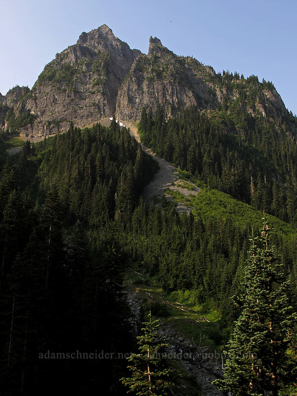 peaks north of Sarvant Glaciers [Wonderland Trail, Mt. Rainier National Park, Pierce County, Washington]