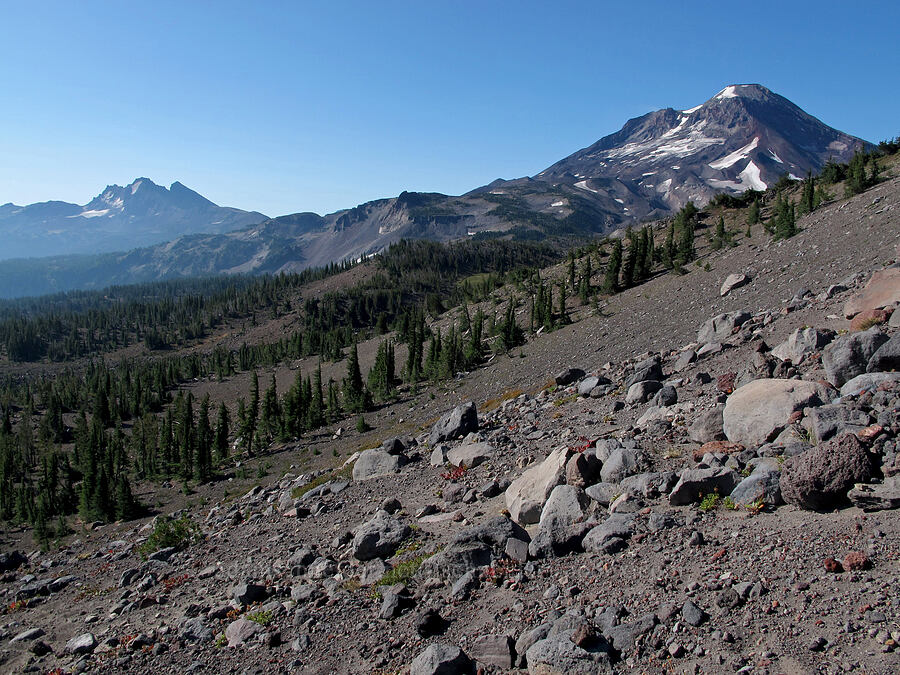 Broken Top & South Sister [Middle Sister climber's trail, Three Sisters Wilderness, Deschutes County, Oregon]