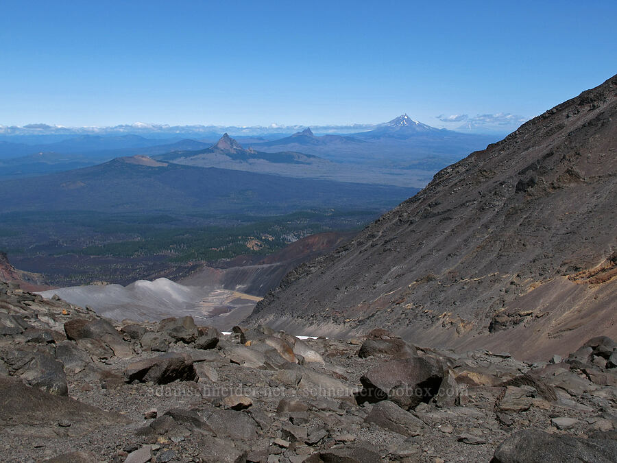 volcanoes to the north [north of Middle Sister, Three Sisters Wilderness, Lane County, Oregon]