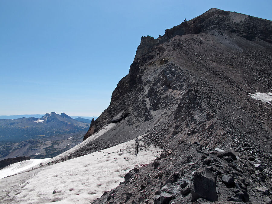 Middle Sister's north ridge [top of Hayden Glacier, Three Sisters Wilderness, Lane County, Oregon]