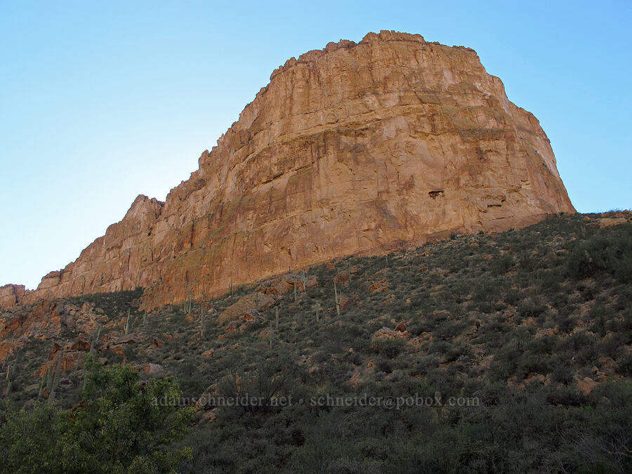 Battleship Mountain [La Barge Canyon, Superstition Wilderness, Maricopa County, Arizona]