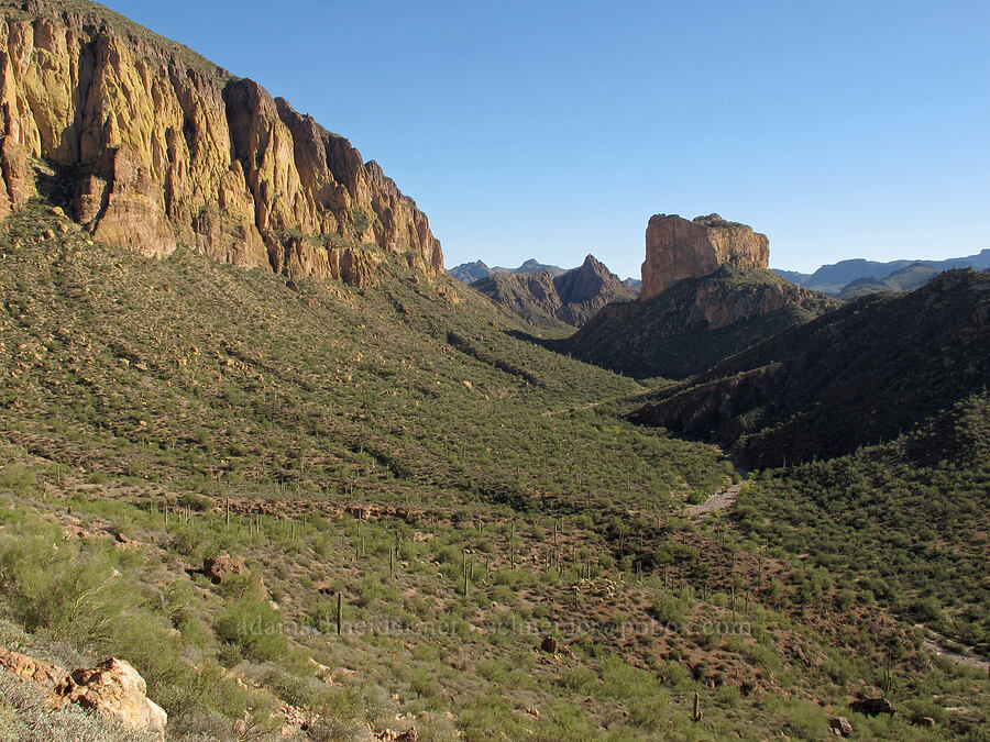 Geronimo Head & Battleship Mountain [Boulder Canyon Trail, Superstition Wilderness, Maricopa County, Arizona]