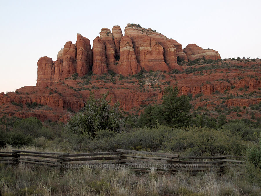 Cathedral Rock after sunset [Verde Valley School Road, Coconino National Forest, Yavapai County, Arizona]