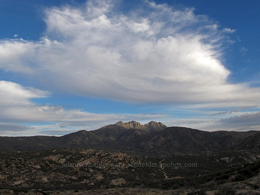 Four Peaks & clouds [Forest Road 143, Tonto National Forest, Maricopa County, Arizona]