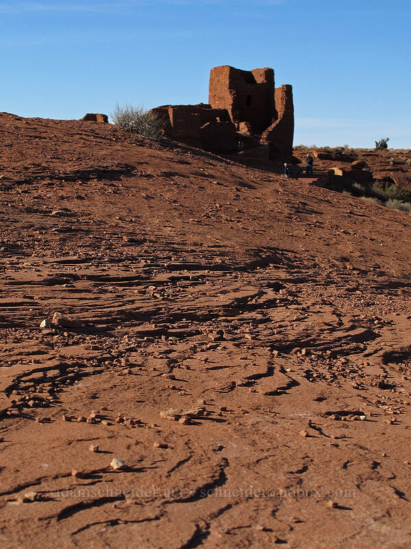 sandstone & ruins [Wukoki Pueblo, Wupatki National Monument, Coconino County, Arizona]