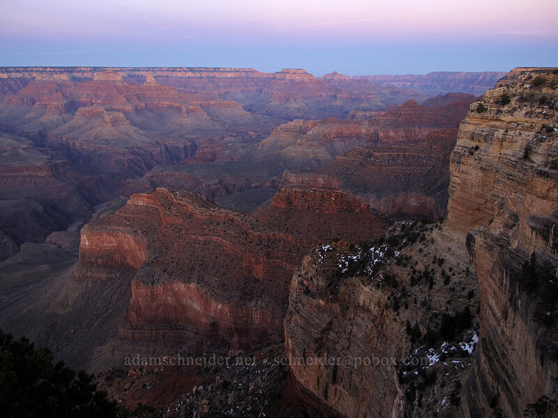 Grand Canyon after sunset [Hopi Point, Grand Canyon National Park, Coconino County, Arizona]