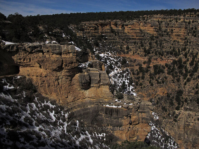 head of Garden Creek Canyon in the moonlight [Bright Angel Trail, Grand Canyon National Park, Coconino County, Arizona]