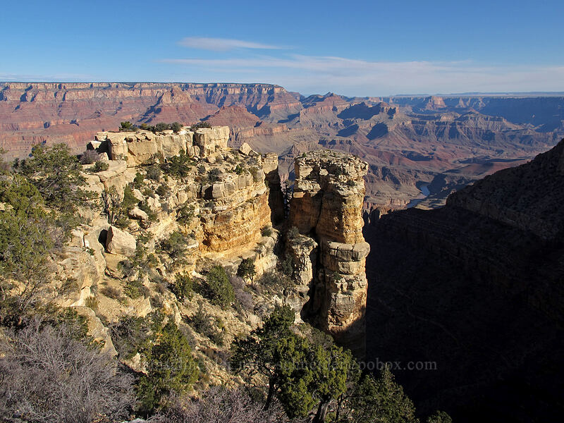 castle-like rock formations [Moran Point, Grand Canyon National Park, Coconino County, Arizona]