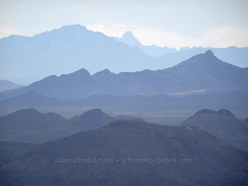 distant mountains to the south [Picacho Peak summit, Picacho Peak State Park, Pinal County, Arizona]