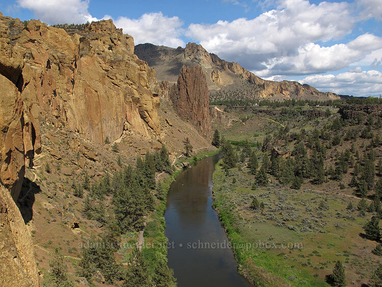 Crooked River & south-facing walls [Asterisk Pass, Smith Rock State Park, Deschutes County, Oregon]