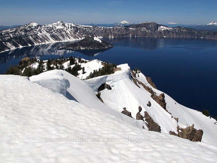 snow & Crater Lake [Garfield Peak, Crater Lake National Park, Klamath County, Oregon]