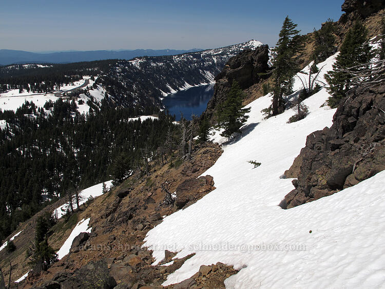 time for the snowshoes to come off again? [Garfield Peak Trail, Crater Lake National Park, Klamath County, Oregon]