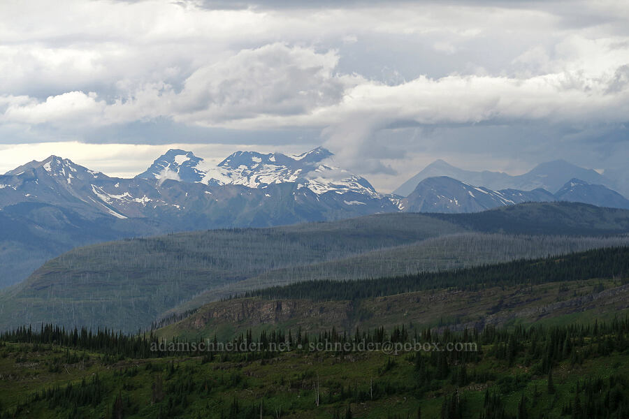 Vulture Peak & clouds [Highline Trail, Glacier National Park, Flathead County, Montana]