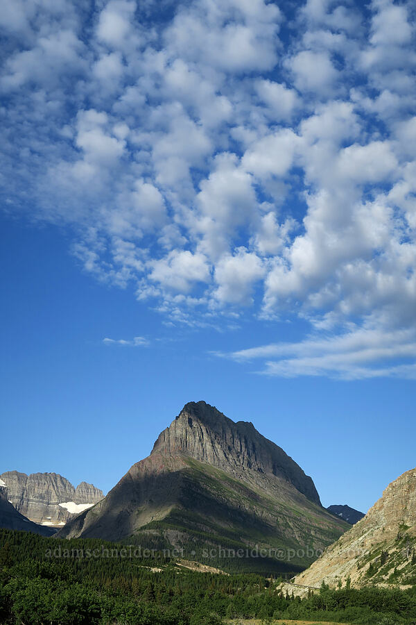 Grinnell Point & clouds [Route 3, Glacier National Park, Glacier County, Montana]