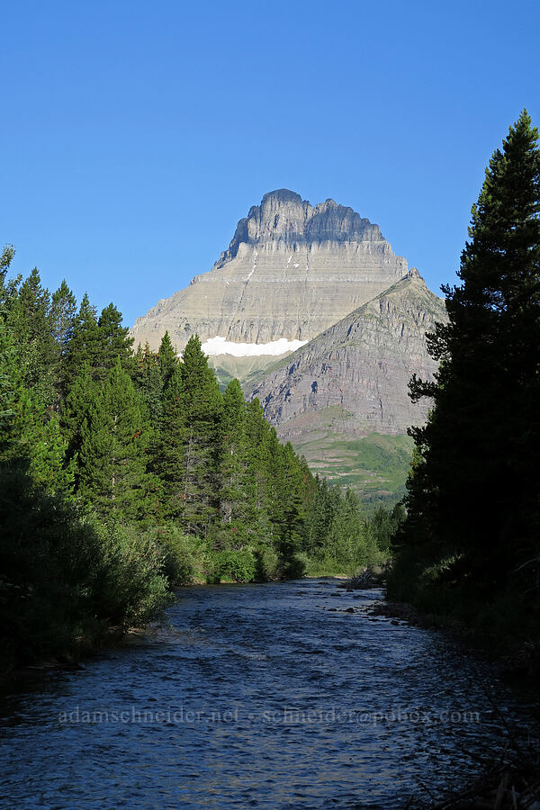 Swiftcurrent Creek & Mt. Wilbur [Swiftcurrent Nature Trail, Glacier National Park, Glacier County, Montana]
