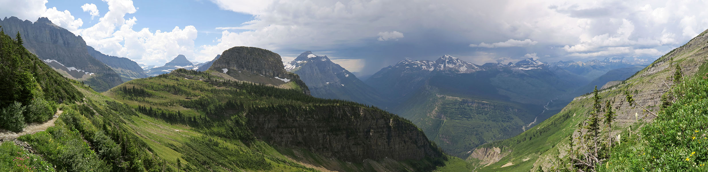 Haystack Butte panorama [Highline Trail, Glacier National Park, Flathead County, Montana]