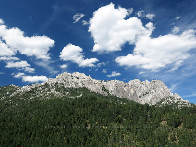 Castle Crags & clouds [Castle Creek Road, Shasta-Trinity National Forest, California]