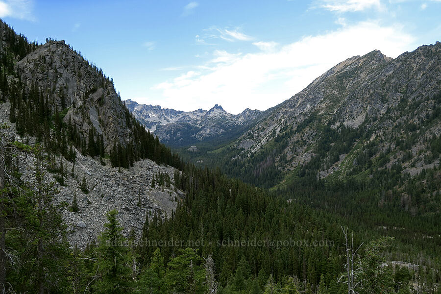 Stuart Lake's basin [Colchuck Lake Trail, Alpine Lakes Wilderness, Chelan County, Washington]