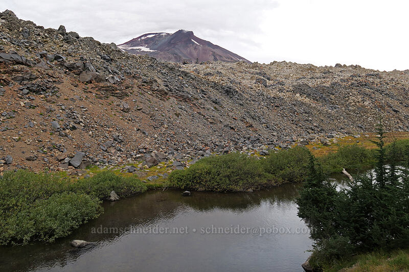 Fall Creek & Newberry lava flow [Green Lakes Trail, Three Sisters Wilderness, Deschutes County, Oregon]