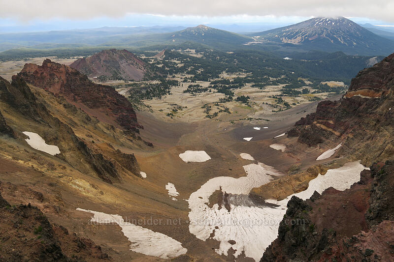 Broken Top's crater [Broken Top summit, Three Sisters Wilderness, Deschutes County, Oregon]