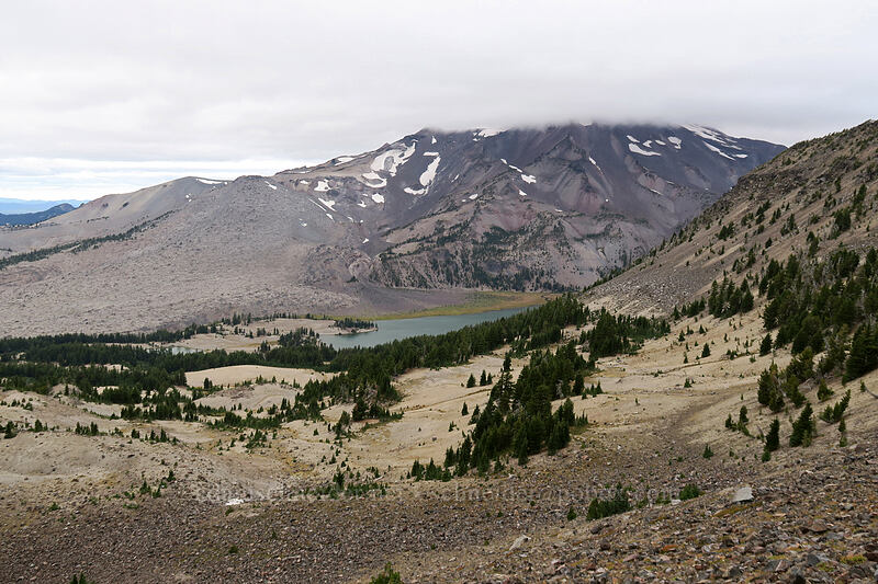 pumice slopes & South Sister [west side of Broken Top, Three Sisters Wilderness, Deschutes County, Oregon]