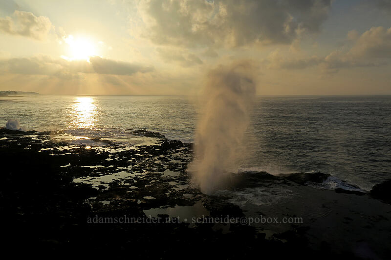 sunrise at Spouting Horn [Spouting Horn Beach Park, Kukui'ula, Kaua'i, Hawaii]