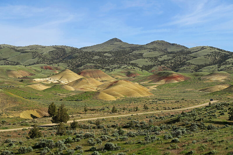 Painted Hills & Sand Mountain [Painted Cove Trail, John Day Fossil Beds National Monument, Wheeler County, Oregon]