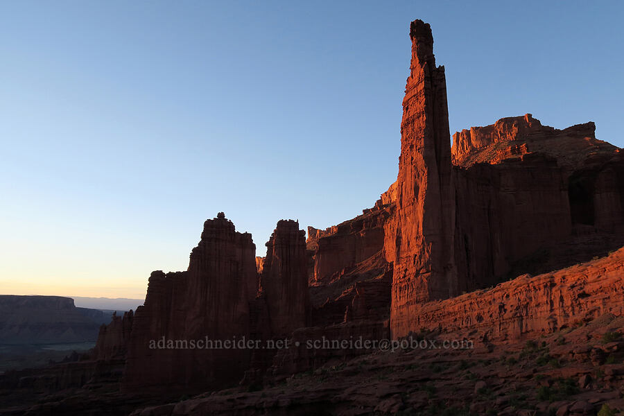 The Titan at sunset [Fisher Towers Trail, Grand County, Utah]