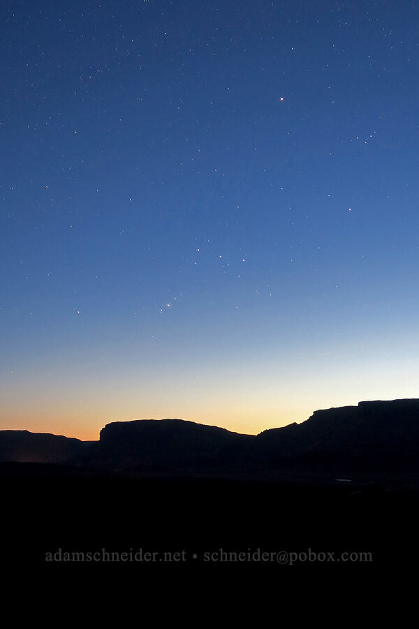 Orion, just after sunset [Fisher Towers Trail, Grand County, Utah]