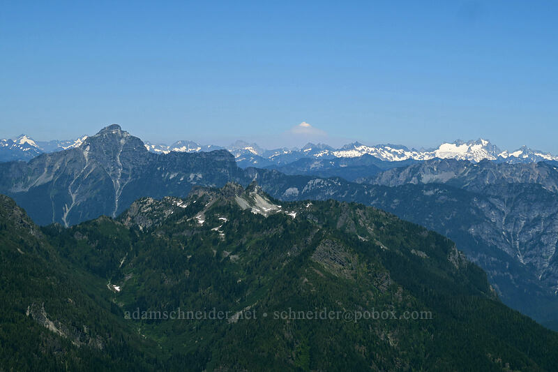 view to the northeast [Vesper Peak summit, Mount Baker-Snoqualmie National Forest, Snohomish County, Washington]