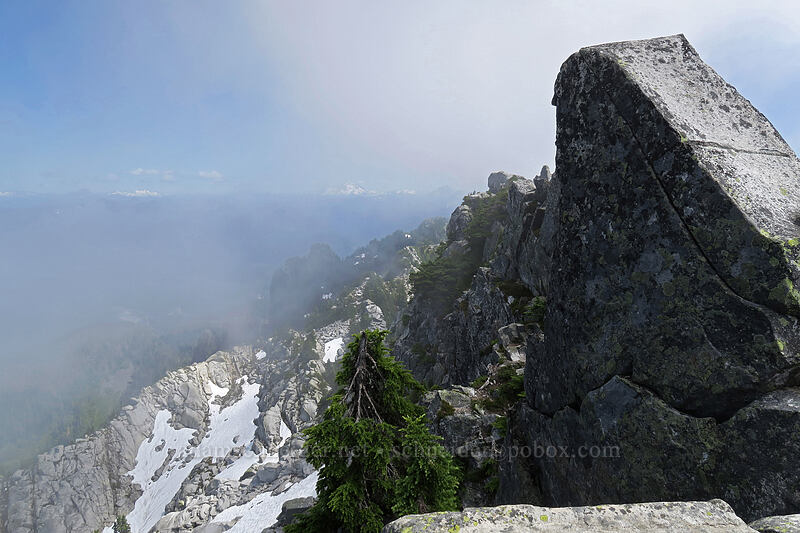 clouds & rocks [Mount Pilchuck summit, Mount Pilchuck State Park, Snohomish County, Washington]