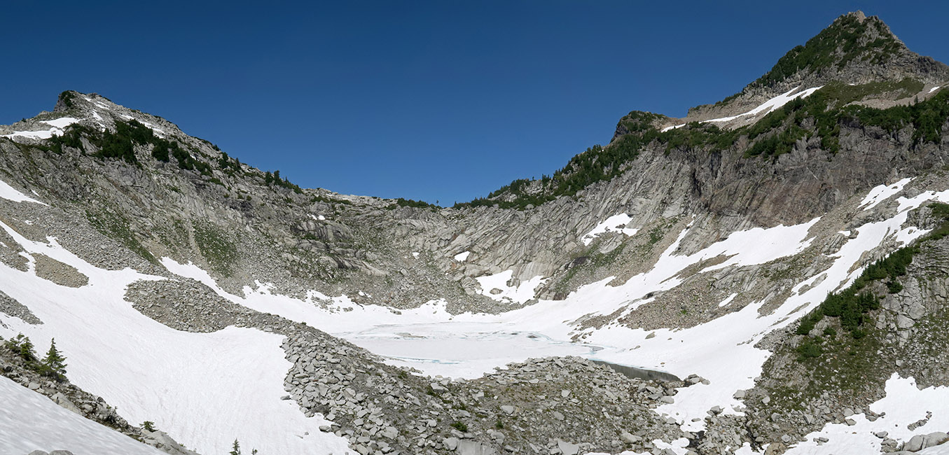 Wolf Peak & Sperry Peak panorama [Vesper Peak, Mount Baker-Snoqualmie National Forest, Snohomish County, Washington]
