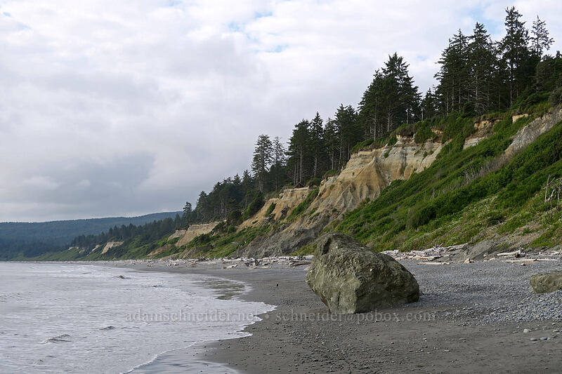 eroded beach cliffs [Ruby Beach, Olympic National Park, Jefferson County, Washington]