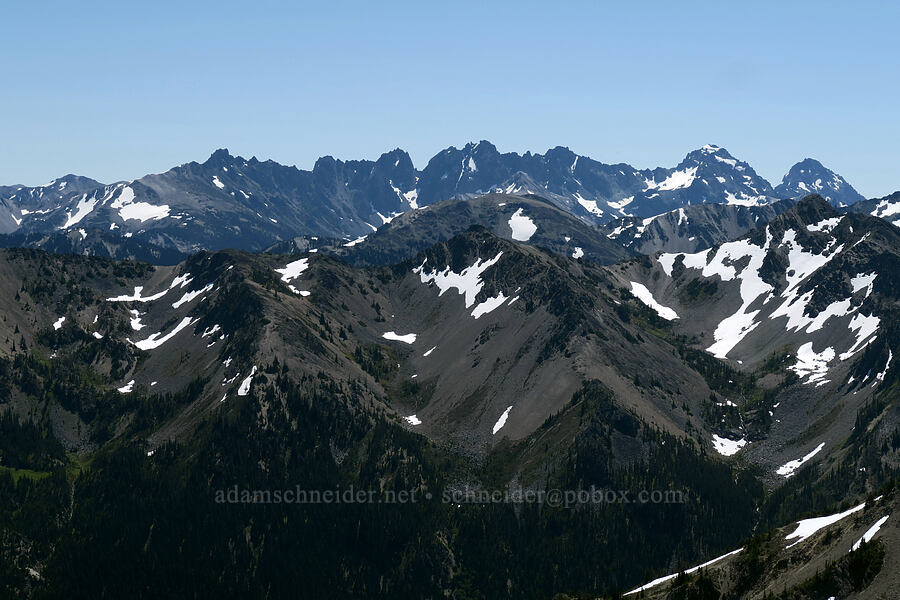 Mt. Clark, Mt. Deception, & The Needles [Peak 6536, Olympic National Park, Clallam County, Washington]