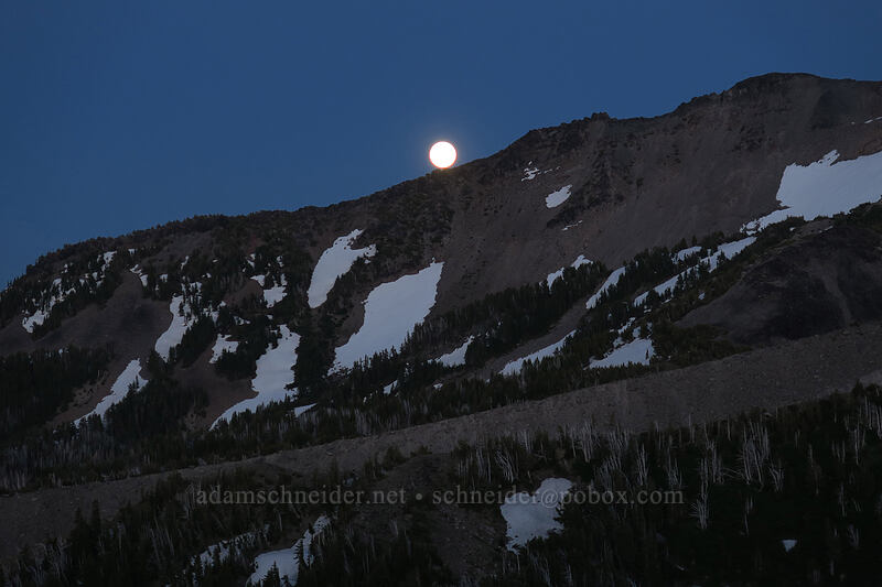 moonrise over Langille Crags [Dollar Lake, Mt. Hood Wilderness, Hood River County, Oregon]