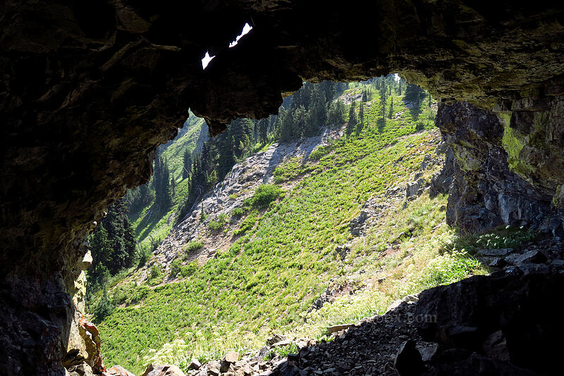 view from a cave [Chinook Peak, Wenatchee National Forest, Pierce County, Washington]