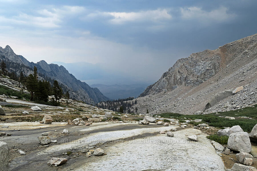 dark clouds over Owens Valley [Mt. Whitney Mountaineer's Route, John Muir Wilderness, Inyo County, California]