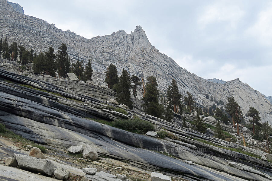 granite ledges [Mt. Whitney Mountaineer's Route, John Muir Wilderness, Inyo County, California]