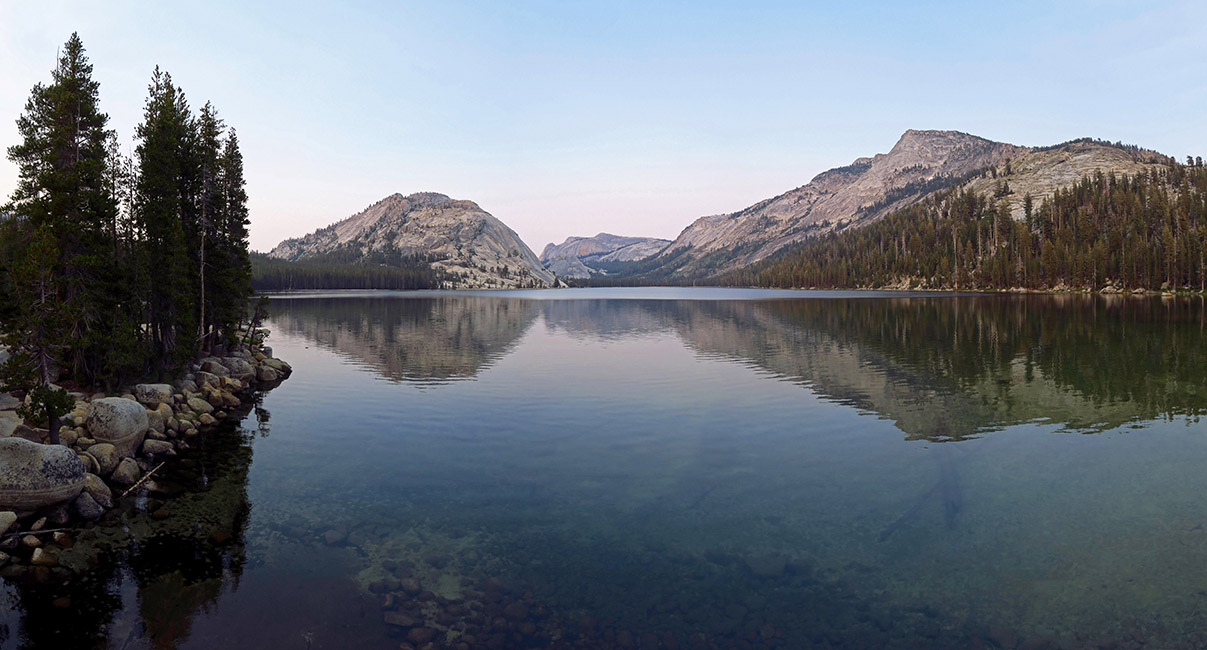 Tenaya Lake panorama [Sunrise Trailhead, Yosemite National Park, Mariposa County, California]