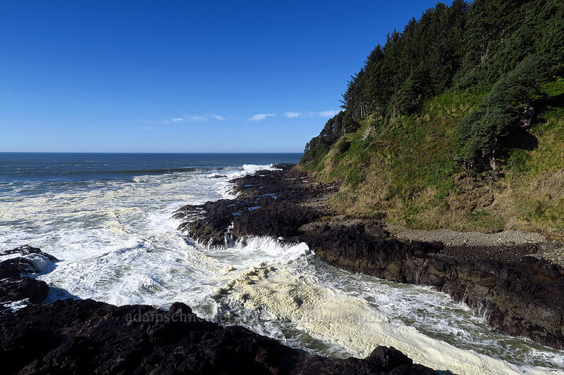 mouth of Devil's Churn [Cape Perpetua Scenic Area, Siuslaw National Forest, Lincoln County, Oregon]