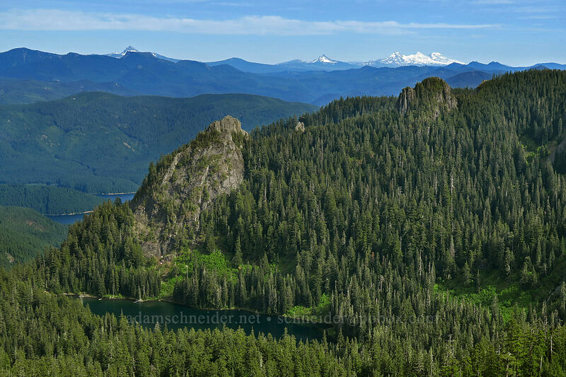 Elephant Rock, Tumble Rock, & Tumble Lake [bracket] [Sardine Mountain, Willamette National Forest, Marion County, Oregon]